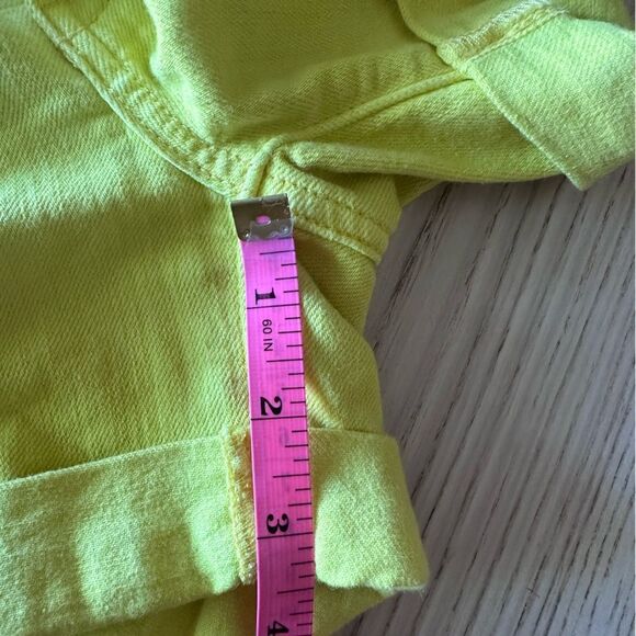 Anthropologie Pilcro & the Letterpress rolled yellow denim shorts size 26 - Picture 4 of 6